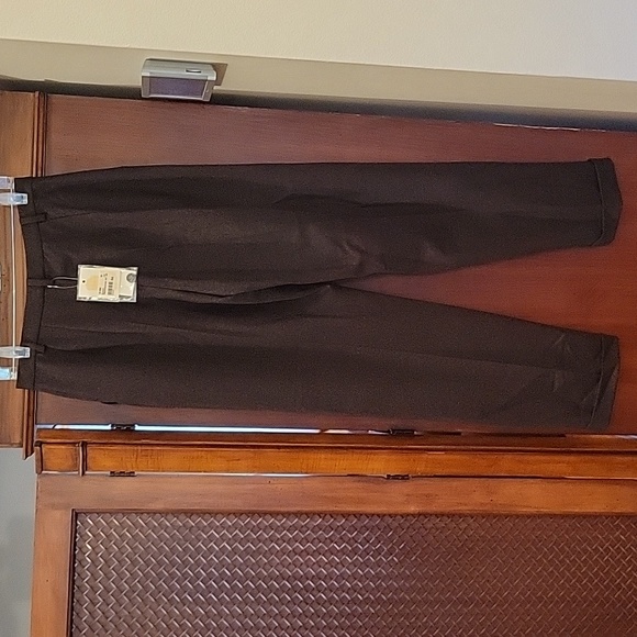 Vintage Giorgio's of Palm Beach Black & Wine Virgin Wool Blend Career Pants - 10 - Picture 6 of 12